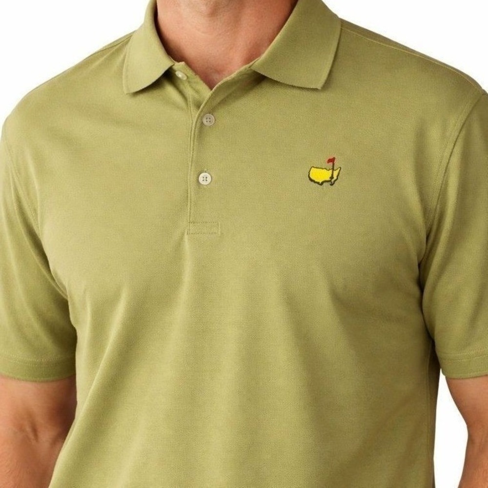 VTG Masters Golf Polo Shirt XL Olive Green Augusta National Golf Shop Pique MIHK
